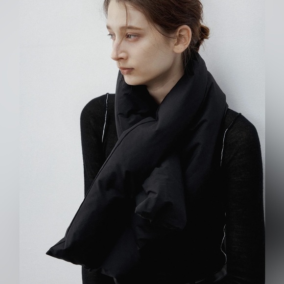 NWOT Tageechita Tie Waist Down Jacket Scarf Set - Picture 6 of 12